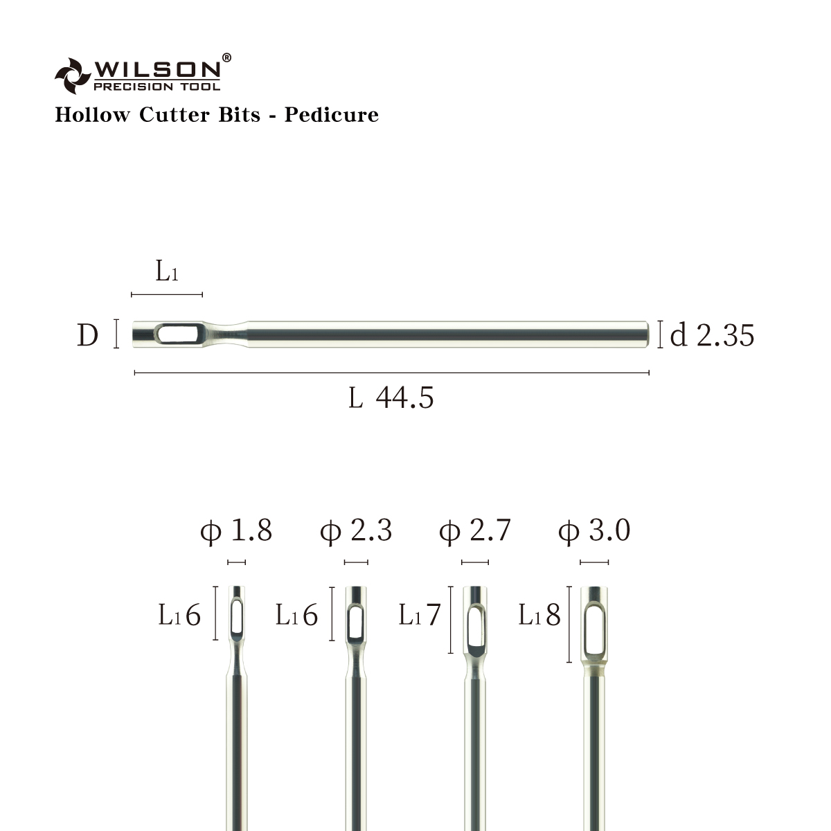 Hollow Cutter Toothed Bits - Pedicure Uncoated Callus Treatment nail bit Multiple Vibration carbide nail bit