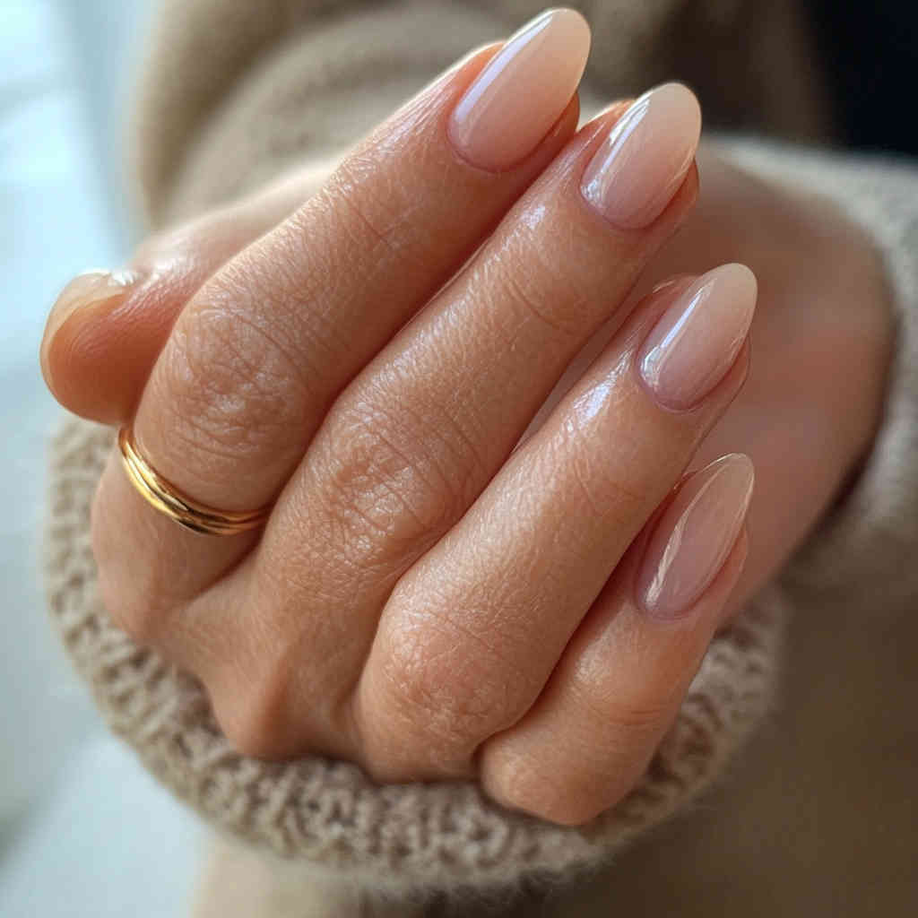 Happy client with a perfect manicure