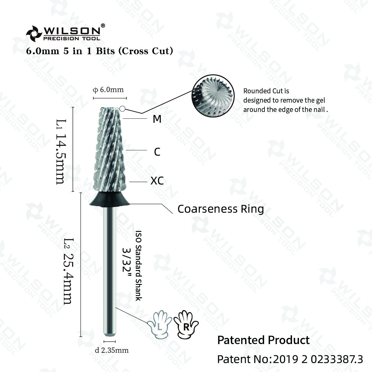 WILSON 5 in 1 Cross Cut Nail drill bits nail tools nail lathe strawberries Manicurenail lathe strawberries
